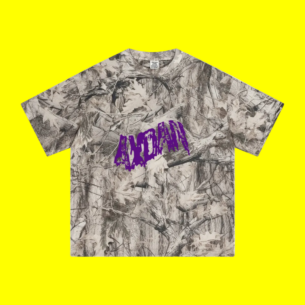 240GSM Unisex Loose-Fit Camouflage T-shirt Branch Camouflage