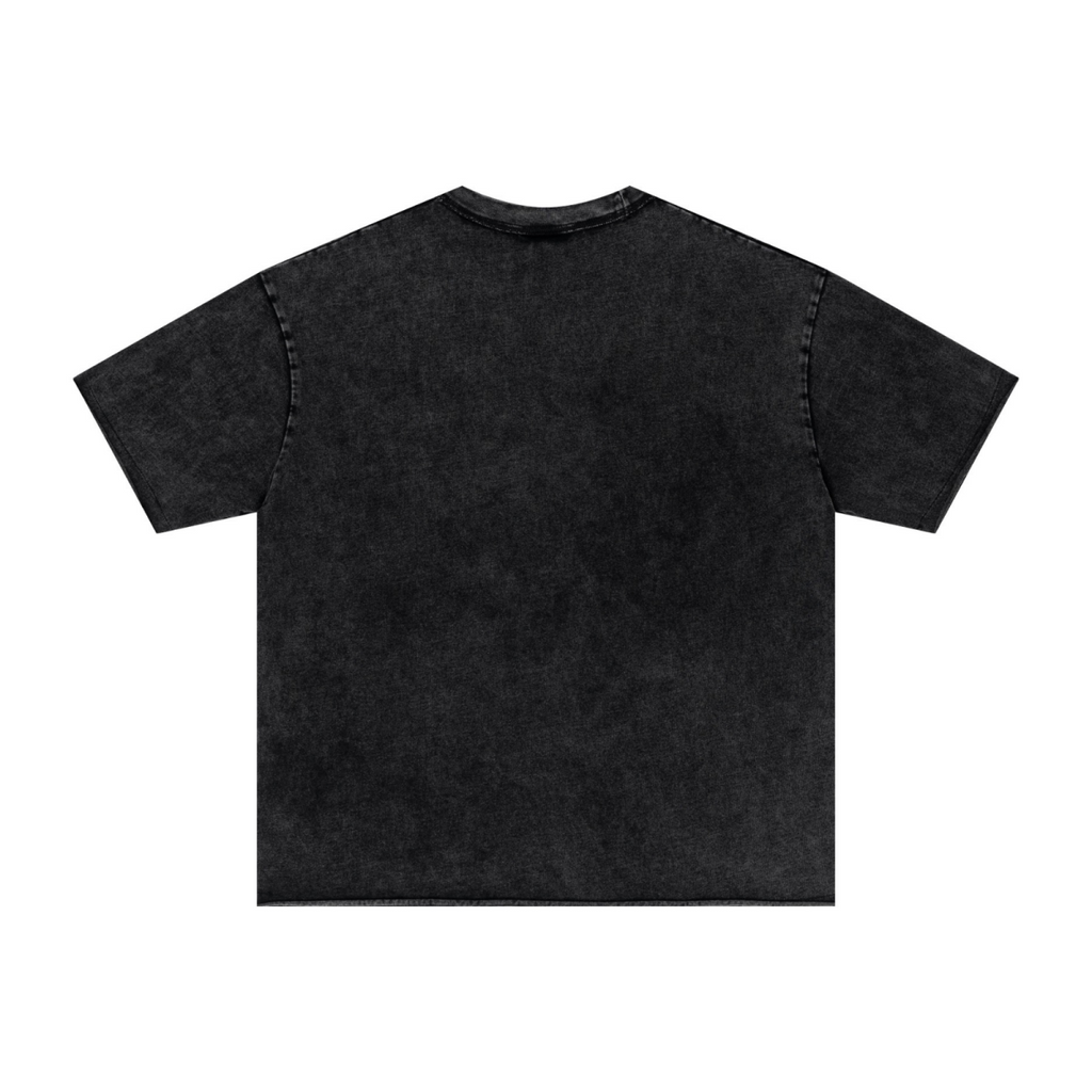275GSM Unisex Raw-Edge Pigment-Wash T-shirt Snowflake Grey